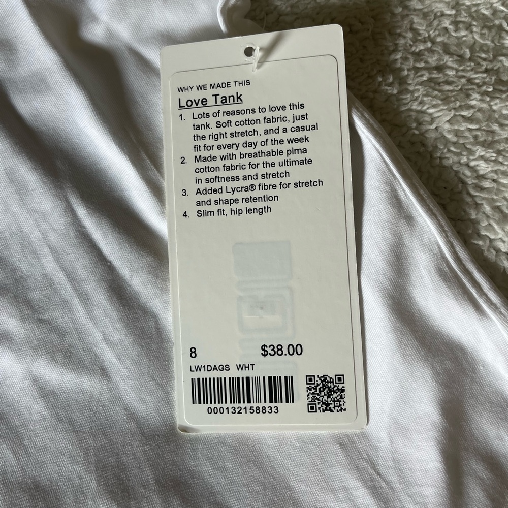 🤍NWT🤍 Lululemon Tank Size 8 - Picture 4 of 4